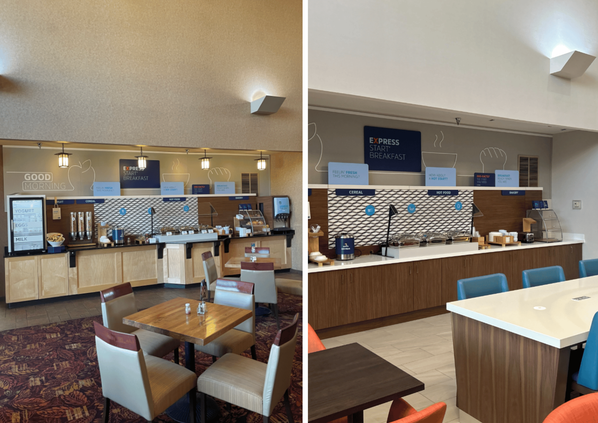 Holiday Inn Dining Room Renovation Before and After