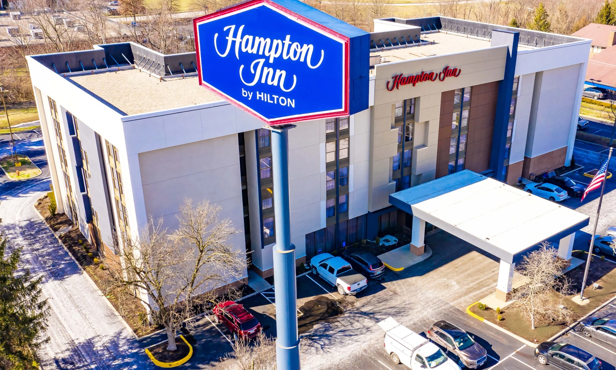 hampton-inn-lexington-ky-hotel-exterior-remodel Exterior renovation of Hampton Inn hotel improving durability and weather resistance