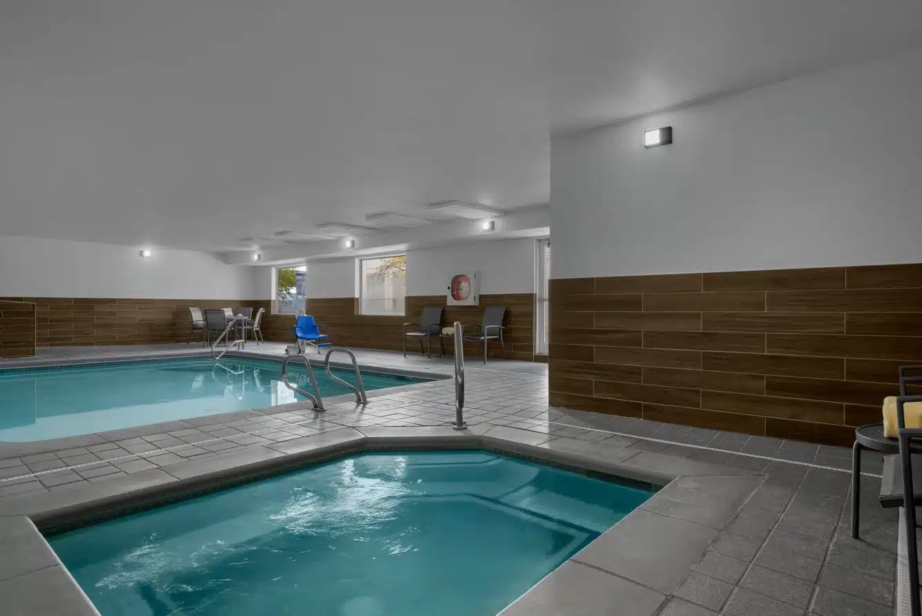 Interior hotel pool renovation
